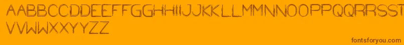 StrawHat Font – Brown Fonts on Orange Background