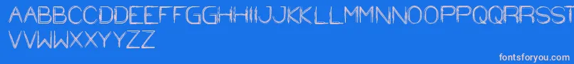 StrawHat Font – Pink Fonts on Blue Background