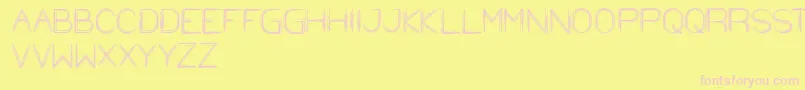 StrawHat Font – Pink Fonts on Yellow Background