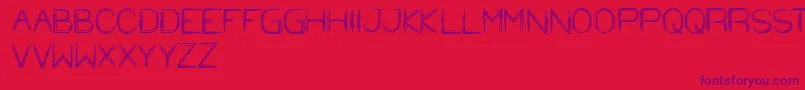 StrawHat-Schriftart – Violette Schriften auf rotem Hintergrund