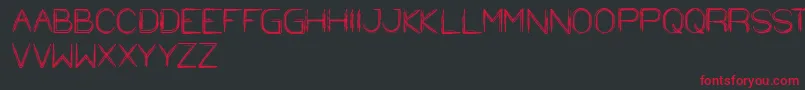 StrawHat-fontti – punaiset fontit mustalla taustalla