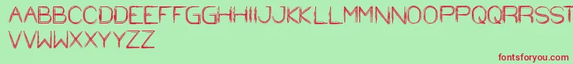 StrawHat Font – Red Fonts on Green Background