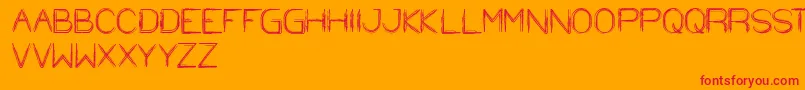 StrawHat Font – Red Fonts on Orange Background