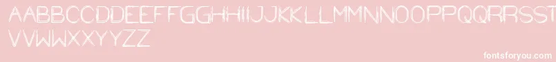 フォントStrawHat – ピンクの背景に白い文字