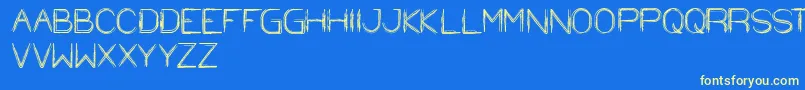 StrawHat Font – Yellow Fonts on Blue Background