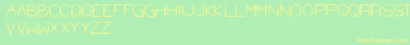 StrawHat Font – Yellow Fonts on Green Background