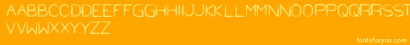 StrawHat Font – Yellow Fonts on Orange Background