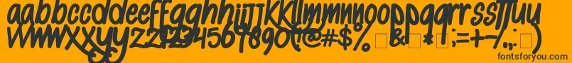 AlKisah Font – Black Fonts on Orange Background