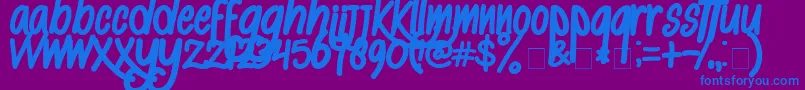 AlKisah-fontti – siniset fontit violetilla taustalla