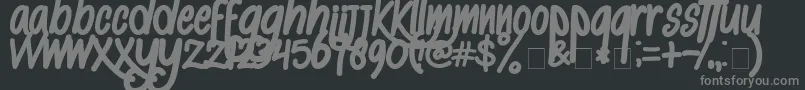 AlKisah Font – Gray Fonts on Black Background