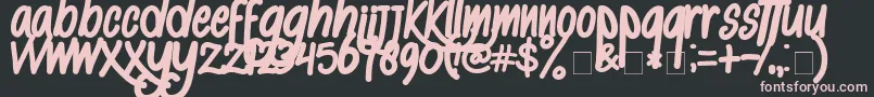 AlKisah-Schriftart – Rosa Schriften auf schwarzem Hintergrund