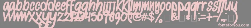 Шрифт AlKisah – розовые шрифты на сером фоне