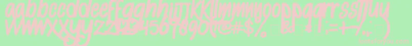 AlKisah Font – Pink Fonts on Green Background