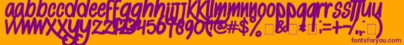 AlKisah Font – Purple Fonts on Orange Background