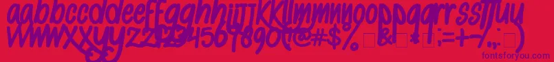 AlKisah Font – Purple Fonts on Red Background