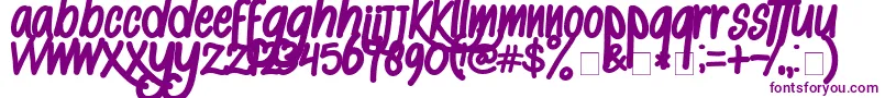 フォントAlKisah – 紫色のフォント