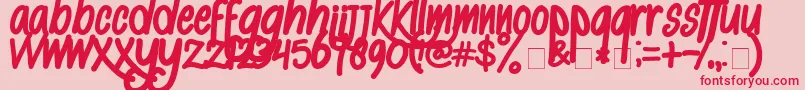 AlKisah Font – Red Fonts on Pink Background