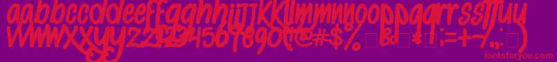 AlKisah Font – Red Fonts on Purple Background