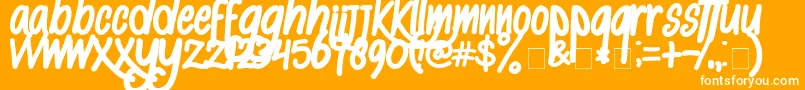 AlKisah Font – White Fonts on Orange Background