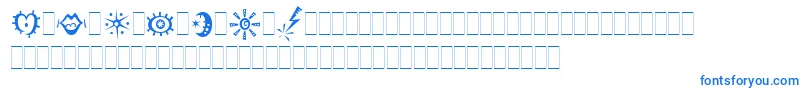 フォントJokermanAltsLetPlain.1.0 – 白い背景に青い文字