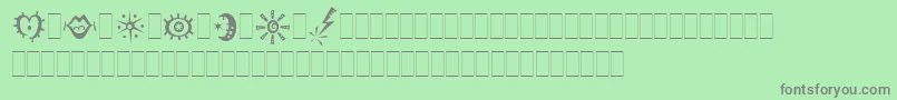 フォントJokermanAltsLetPlain.1.0 – 緑の背景に灰色の文字