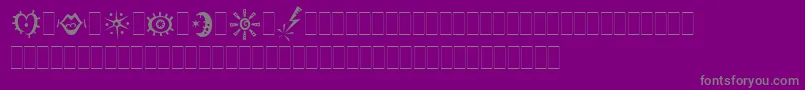 フォントJokermanAltsLetPlain.1.0 – 紫の背景に灰色の文字