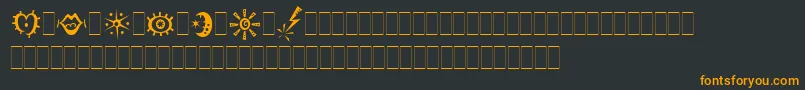 フォントJokermanAltsLetPlain.1.0 – 黒い背景にオレンジの文字