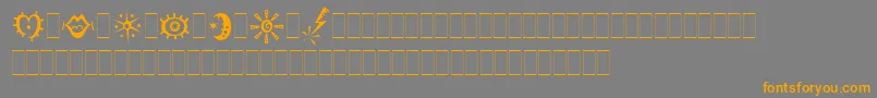 JokermanAltsLetPlain.1.0-fontti – oranssit fontit harmaalla taustalla