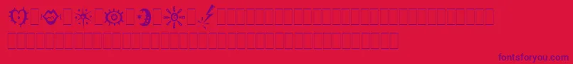 フォントJokermanAltsLetPlain.1.0 – 赤い背景に紫のフォント