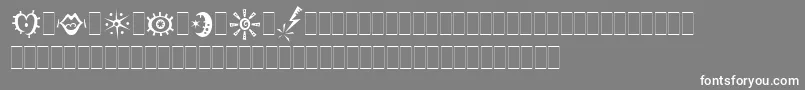 フォントJokermanAltsLetPlain.1.0 – 灰色の背景に白い文字