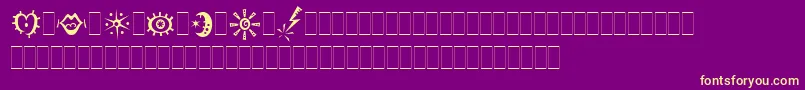 fuente JokermanAltsLetPlain.1.0 – Fuentes Amarillas Sobre Fondo Morado