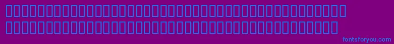Seriousr4b-Schriftart – Blaue Schriften auf violettem Hintergrund