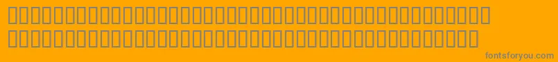 Fonte Seriousr4b – fontes cinzas em um fundo laranja