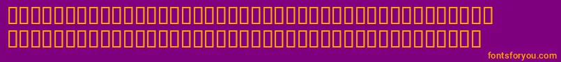 Seriousr4b-Schriftart – Orangefarbene Schriften auf violettem Hintergrund