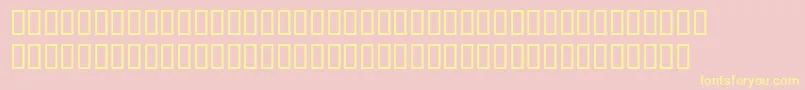 Seriousr4b-Schriftart – Gelbe Schriften auf rosa Hintergrund