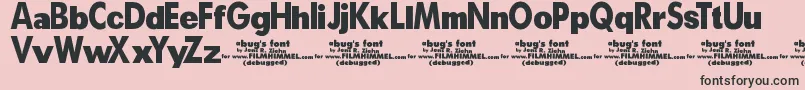 A Bugs Life Debugged Font – Black Fonts on Pink Background