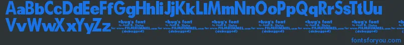 A Bugs Life Debugged Font – Blue Fonts on Black Background