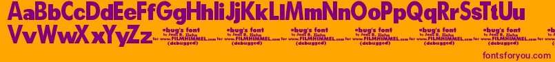 A Bugs Life Debugged Font – Purple Fonts on Orange Background