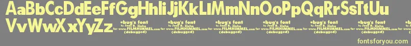 A Bugs Life Debugged Font – Yellow Fonts on Gray Background