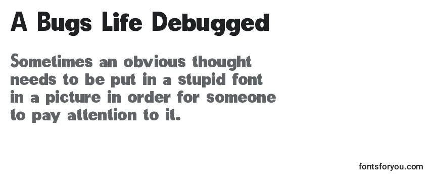 A Bugs Life Debugged-fontti
