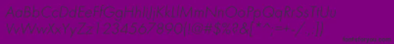 FuturalightcItalic-fontti – mustat fontit violetilla taustalla