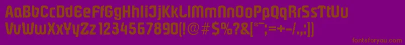 PasadenaserialBold Font – Brown Fonts on Purple Background