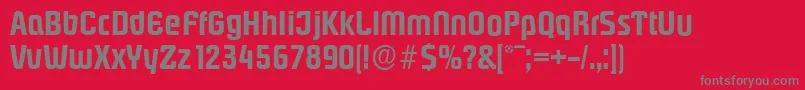 PasadenaserialBold Font – Gray Fonts on Red Background