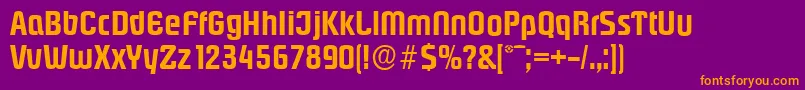 PasadenaserialBold Font – Orange Fonts on Purple Background