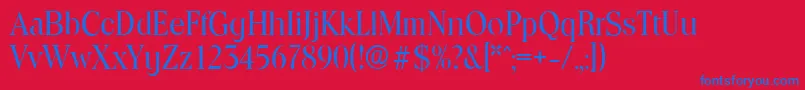 ToledoserialRegular Font – Blue Fonts on Red Background