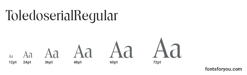 ToledoserialRegular Font Sizes