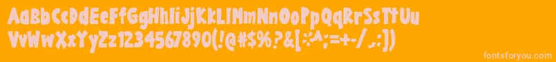 GargleCdBd Font – Pink Fonts on Orange Background