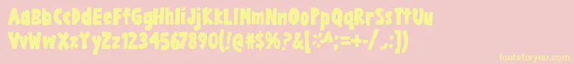 GargleCdBd Font – Yellow Fonts on Pink Background