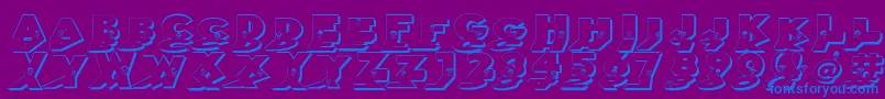 Mirrorchicken Font – Blue Fonts on Purple Background