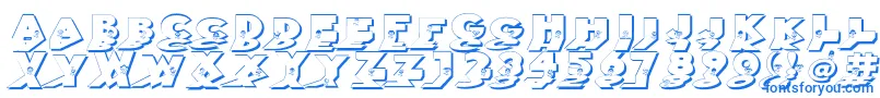 Mirrorchicken Font – Blue Fonts on White Background